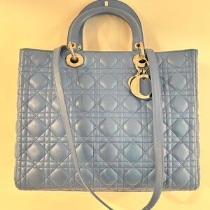 Lady Dior Blue with Silver Hardware